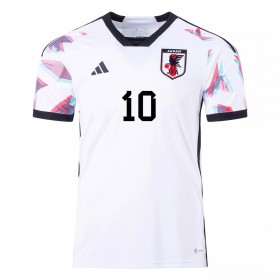 Fotbalové dres Japonsko MINAMINO 10 Venkovní Mistrovství Světa 2022 Krátký Rukáv